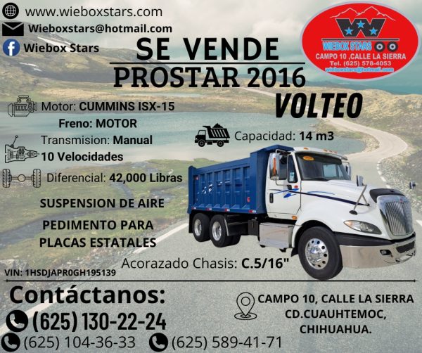 INTERNATIONAL PROSTAR 2016