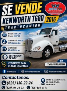 KENWORTH T680 2016