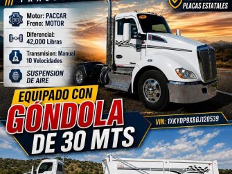 KENWORTH T680 2016 CON EQUIPO DE GONDOLA 30M